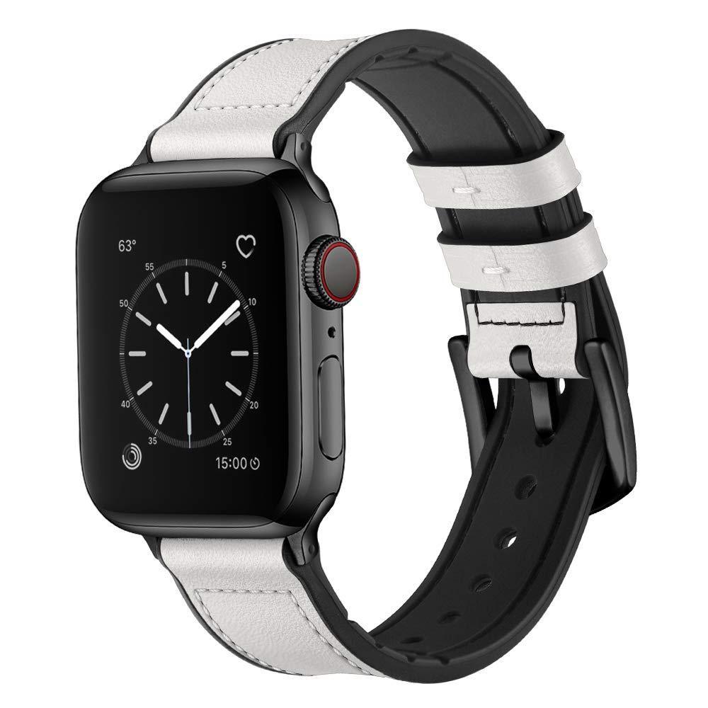 Silicone+Leather strap for Apple watch 5 band 44mm 40mm iWatch band 42mm 38mm Leather watchband bracelet Apple watch 4 3 2 1 44