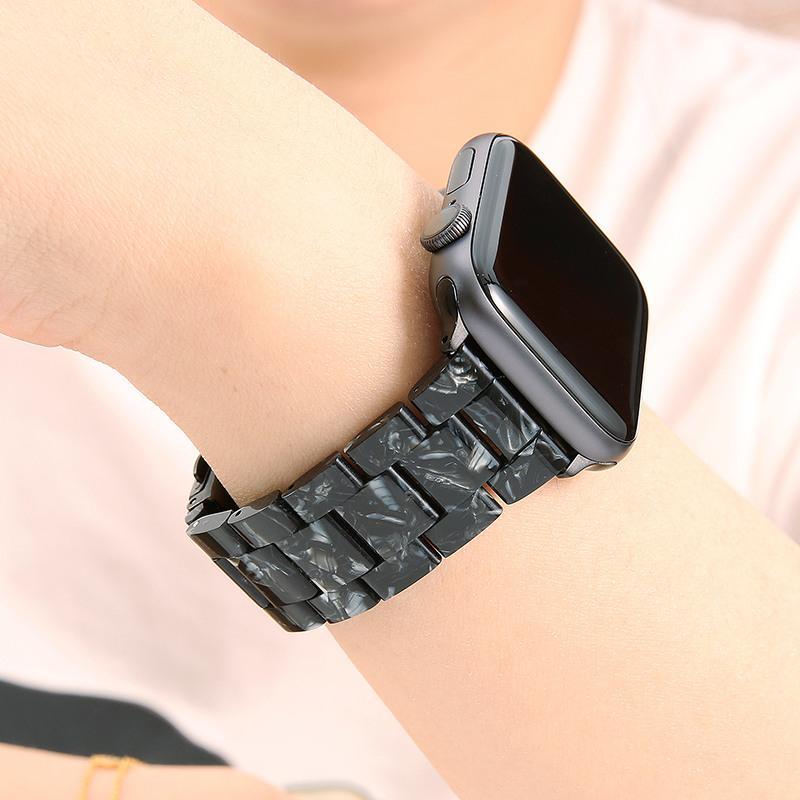 Resin strap For Apple watch band 44 mm 40mm iwatch band 42mm 38mm stainless steel buckle Watchband bracelet Apple watch 5 4 3 21