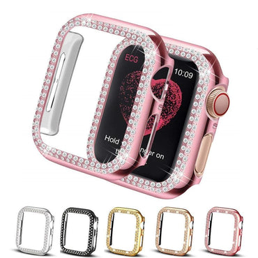 Bumper For Apple watch Case cover Apple watch 5 4 44mm 40mm 42mm 38mm Double Diamond Protector case iWatch 3 2 1 Accessories 40