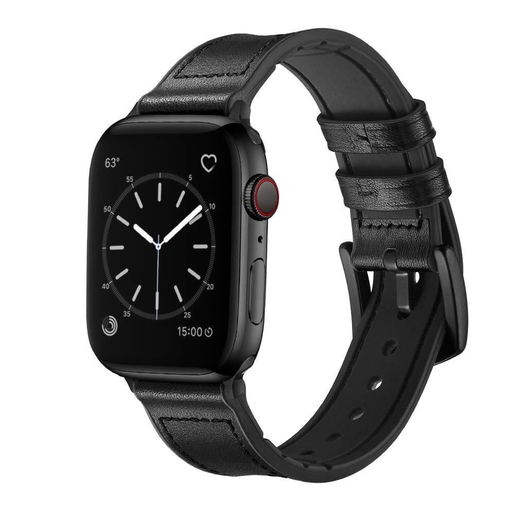 Silicone+Leather strap for Apple watch 5 band 44mm 40mm iWatch band 42mm 38mm Leather watchband bracelet Apple watch 4 3 2 1 44