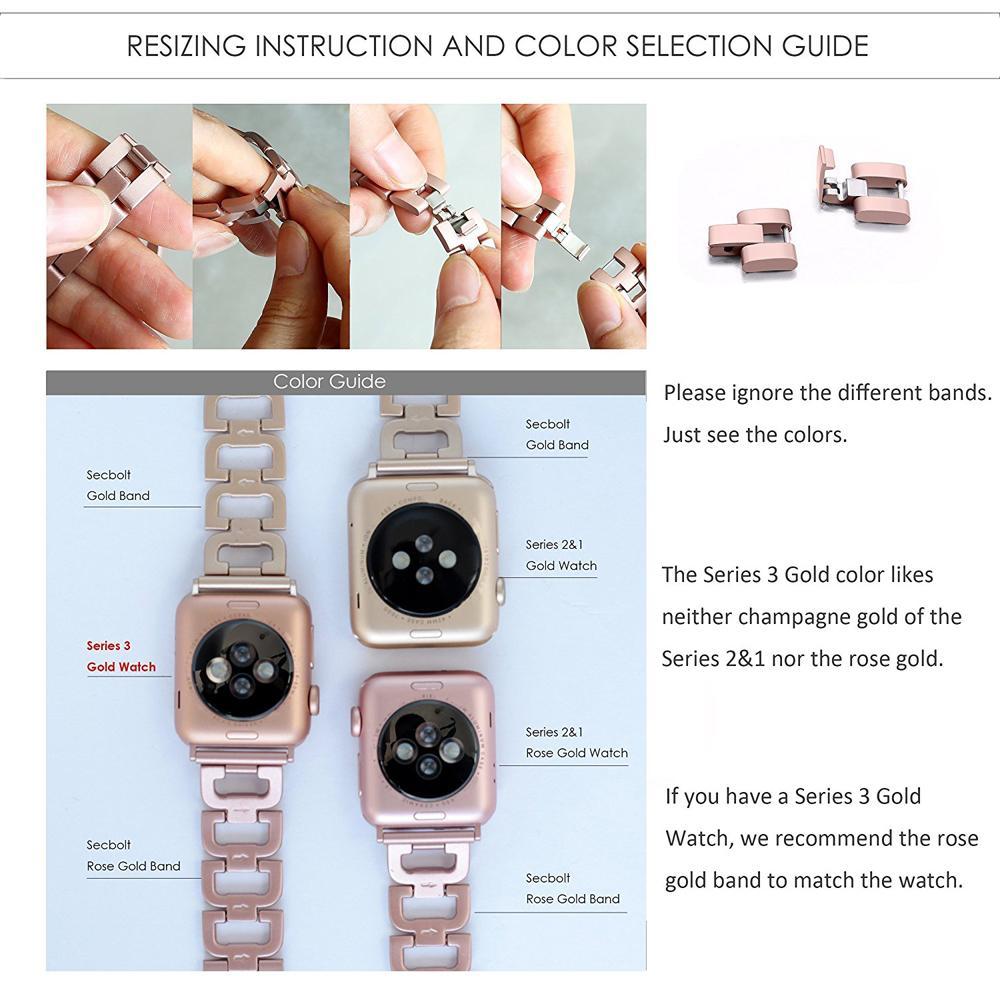 women Diamond watch Band for apple Watch 4 3 5 40mm 44mm 38mm 42mm Stainless Steel strap iwatch Series 4 3 5 Wrist band Bracelet