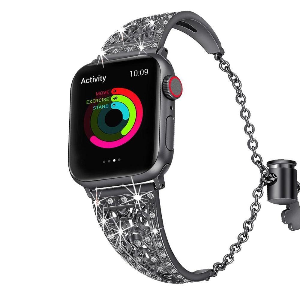 Diamond Bracelet For Apple watch band strap Apple watch 4 band 40mm 44mm iwatch band 38mm 42mm stainless Steel watchband 3 2 1