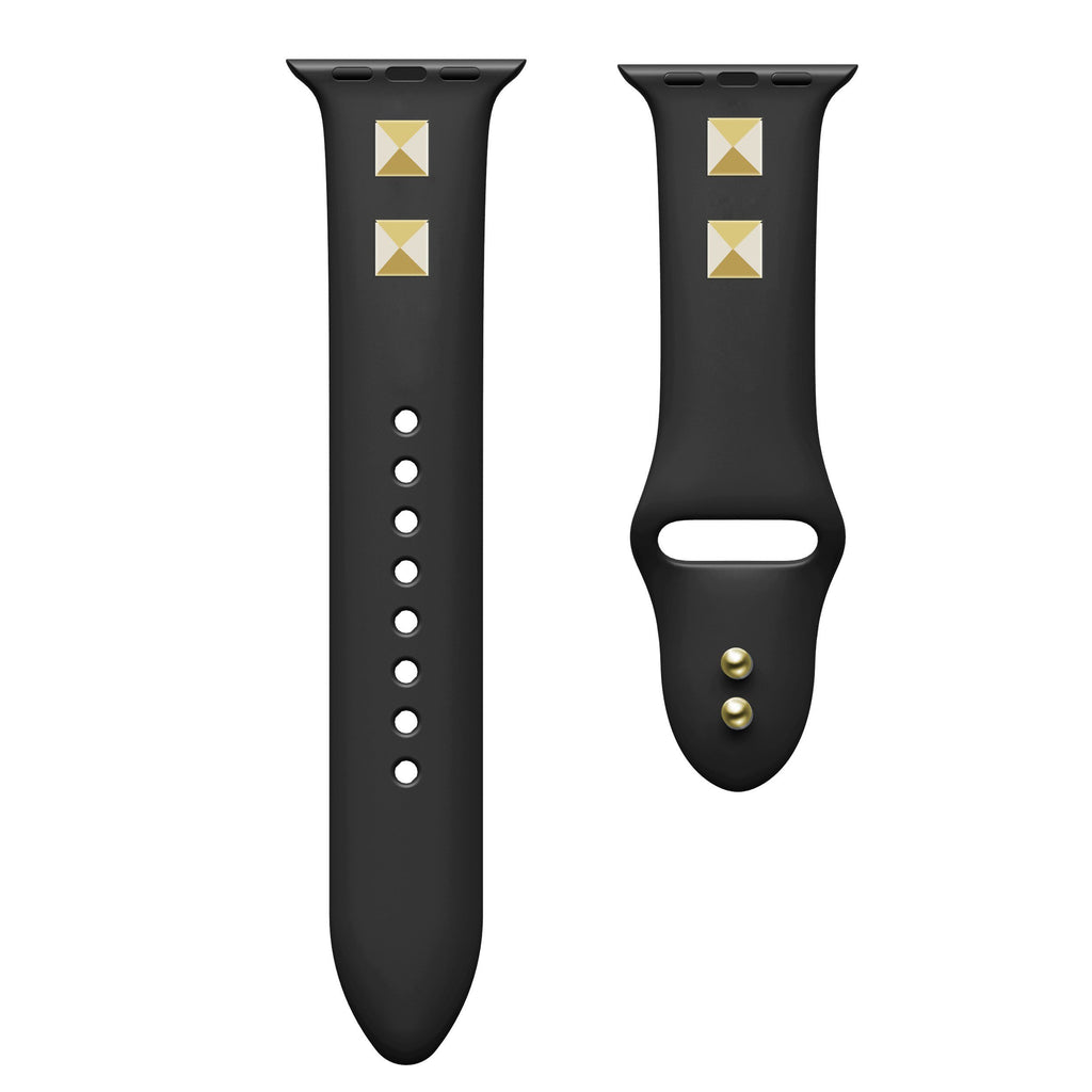 Silicone Strap For apple watch band apple watch 5 4 3 44mm 40mm iwatch band 42mm/38mm correa punk rivet bracelet watchband