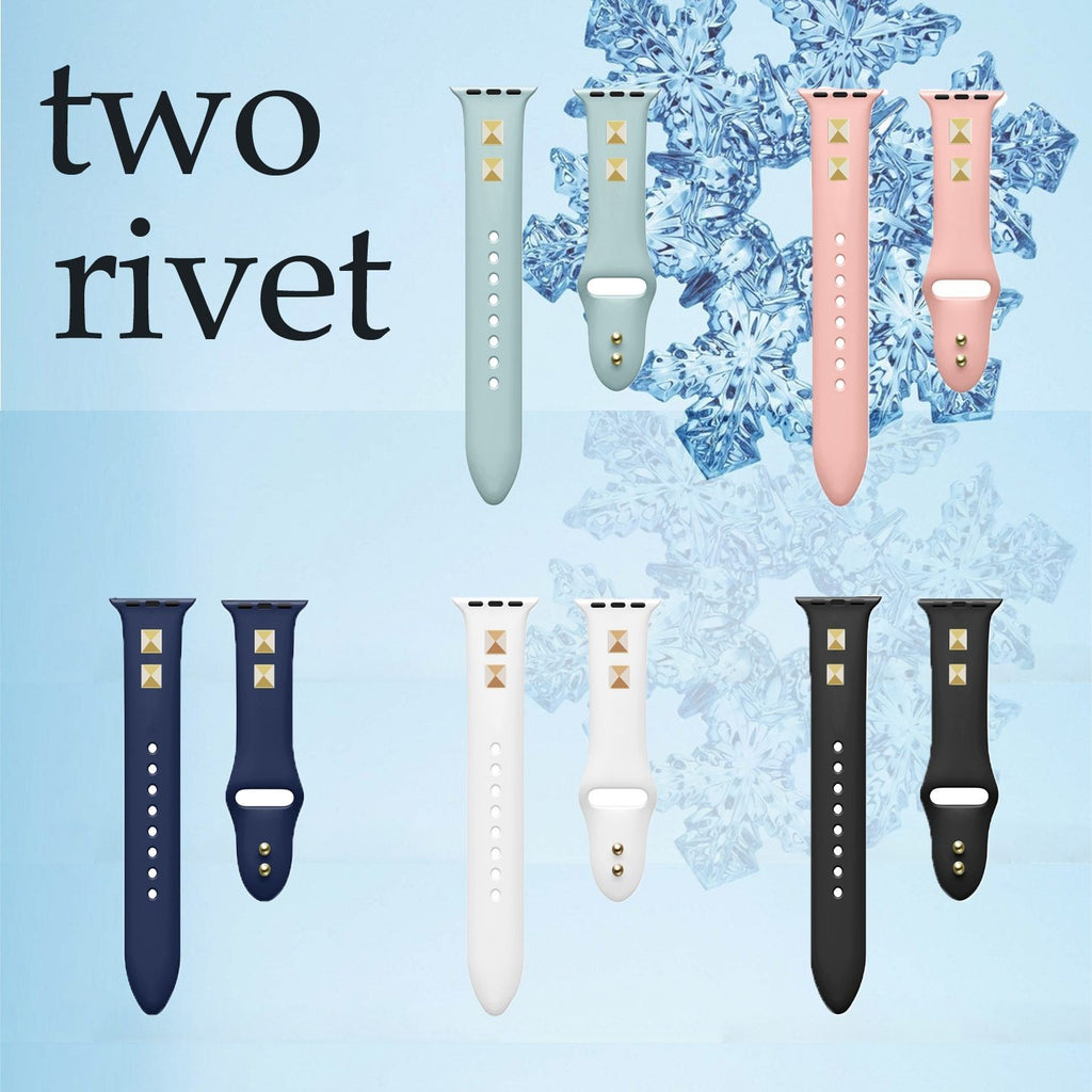 Silicone Strap For apple watch band apple watch 5 4 3 44mm 40mm iwatch band 42mm/38mm correa punk rivet bracelet watchband
