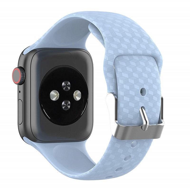3D Texture Strap For Apple watch  band apple watch 5 4 3 band 44mm 40mm correa iwatch band 38mm 42mm Silicone watchband bracelet