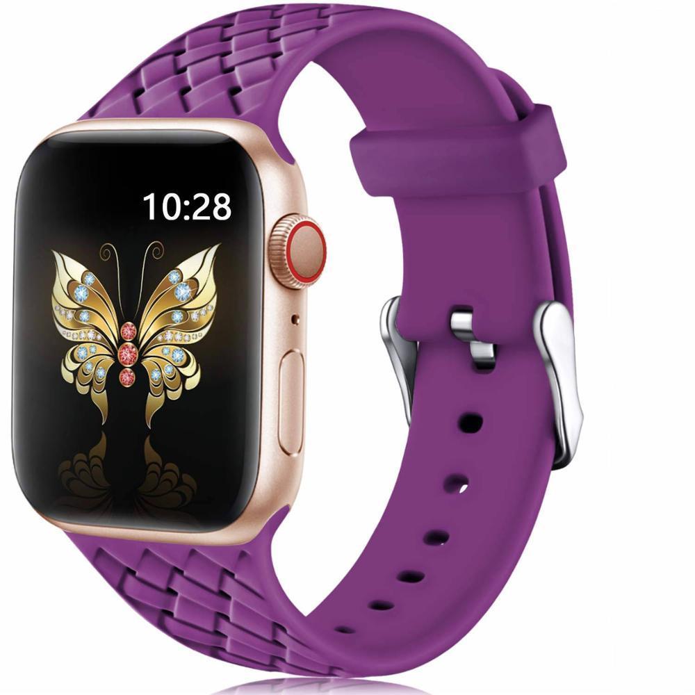 Sport silicone strap for apple watch 5 4 band 44mm/40mm correa iwatch series 5 4 3 2 1 42mm/38mm rubber wrist watchband belt