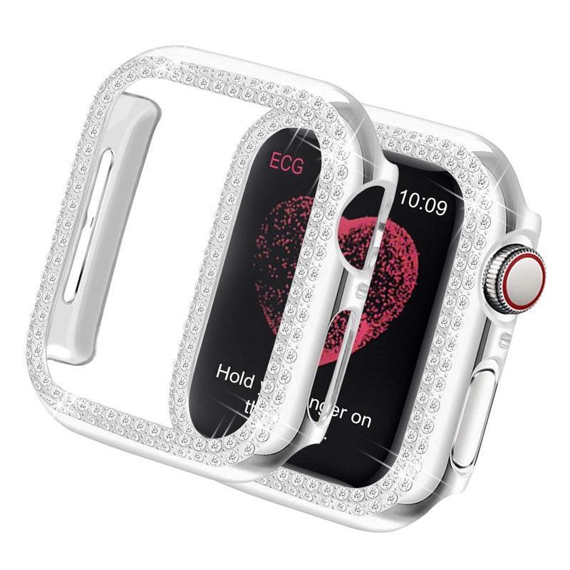 Bumper For Apple watch Case cover Apple watch 5 4 44mm 40mm 42mm 38mm Double Diamond Protector case iWatch 3 2 1 Accessories 40