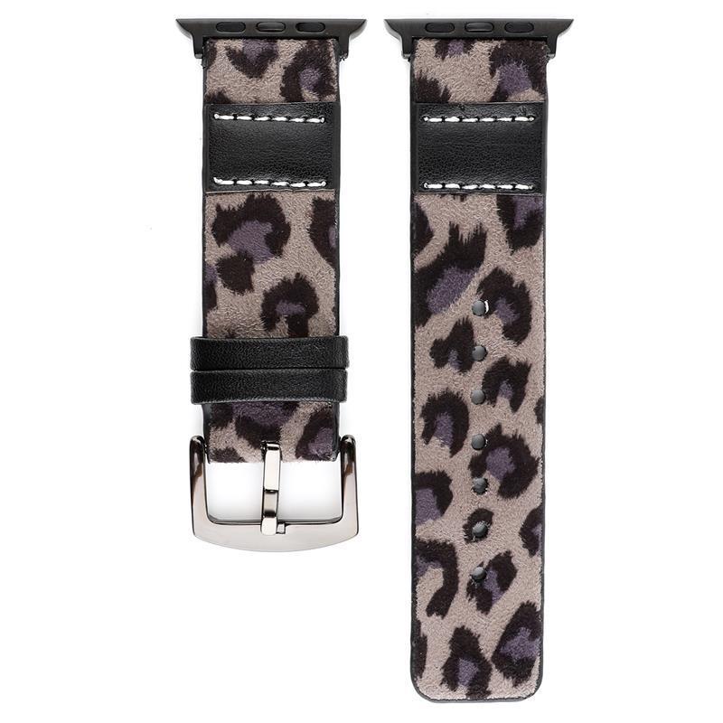 Genuine Leather strap for Apple watch band 44 mm 40mm iwatch band 42mm 38mm Leopard bracelet watchband for Apple watch 4 3 2 1
