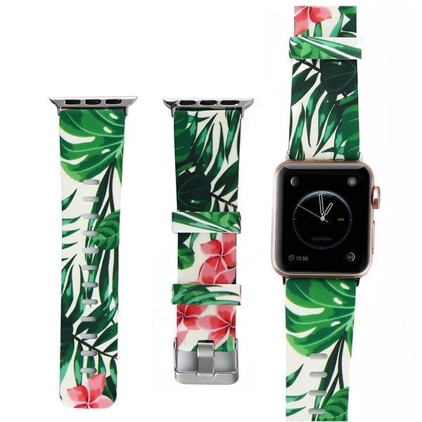 Floral Flower Sport strap For Apple Watch band apple watch 5 4 3 band 44mm 40mm Iwatch band 38mm 42mm bracelet watchband belt