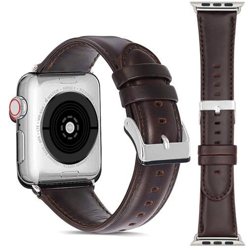 Genuine Leather strap For Apple watch band apple Watch 5 4 44mm 40mm correct iwatch band 3 2 1 42mm 38mm bracelet watchband