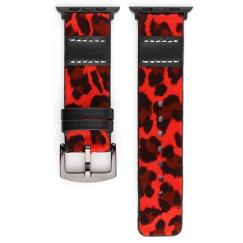 Genuine Leather strap for Apple watch band 44 mm 40mm iwatch band 42mm 38mm Leopard bracelet watchband for Apple watch 4 3 2 1