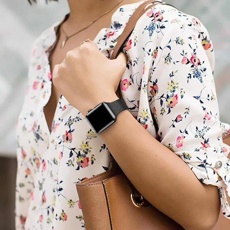 Milanese Loop strap For Apple Watch band 5 44mm 40mm iWatch band 42/38mm Stainless steel metal bracelet Apple watch 5 4 3 2 1