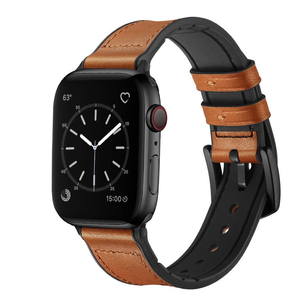 Silicone+Leather strap for Apple watch 5 band 44mm 40mm iWatch band 42mm 38mm Leather watchband bracelet Apple watch 4 3 2 1 44