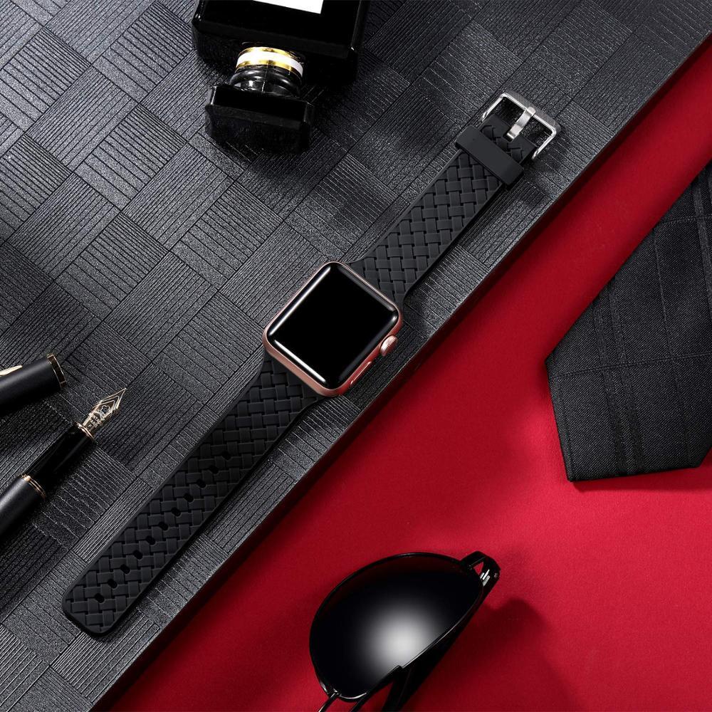 Silicone Strap For Apple watch band apple watch 5 4 3 band 44mm 40mm iwatch band 5 42mm 38mm pulseira correa bracelet watchband