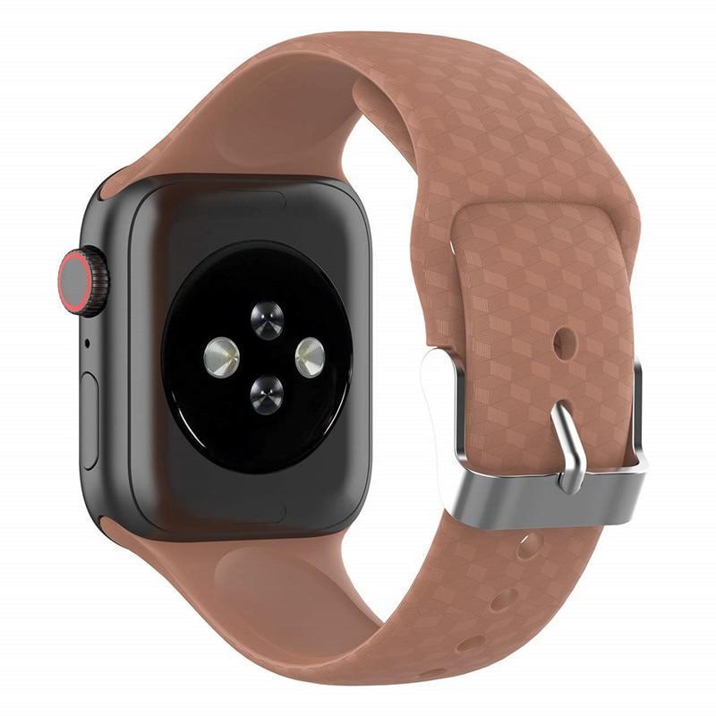 3D Texture Strap For Apple watch  band apple watch 5 4 3 band 44mm 40mm correa iwatch band 38mm 42mm Silicone watchband bracelet