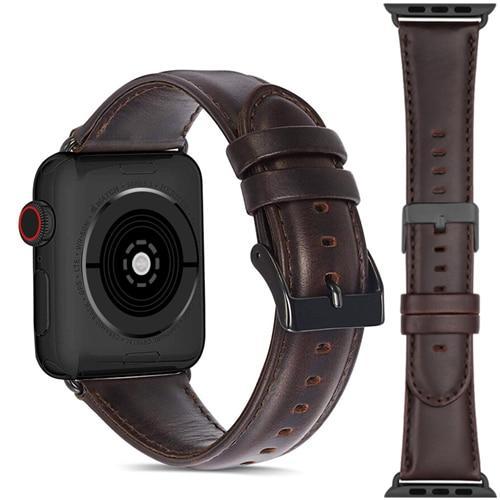 Genuine Leather strap For Apple watch band apple Watch 5 4 44mm 40mm correct iwatch band 3 2 1 42mm 38mm bracelet watchband