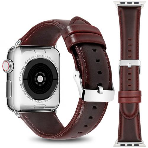 Genuine Leather strap For Apple watch band apple Watch 5 4 44mm 40mm correct iwatch band 3 2 1 42mm 38mm bracelet watchband