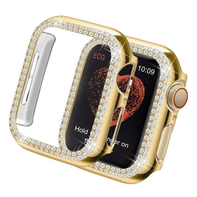 Bumper For Apple watch Case cover Apple watch 5 4 44mm 40mm 42mm 38mm Double Diamond Protector case iWatch 3 2 1 Accessories 40
