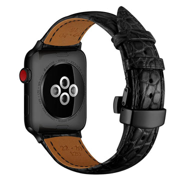 France alligator leather strap for Apple watch 4 band 44mm 40mm iwatch band 42mm 38mm TOP Process bracelet Apple watch 3 21 5 44