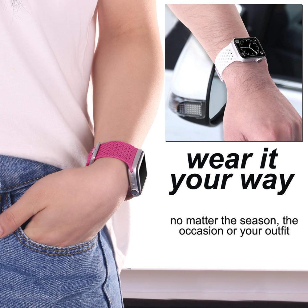 Silicone Strap For Apple watch band apple watch 5 4 3 band 44mm 40mm iwatch band 42mm 38mm correa 3D Texture watchband bracelet