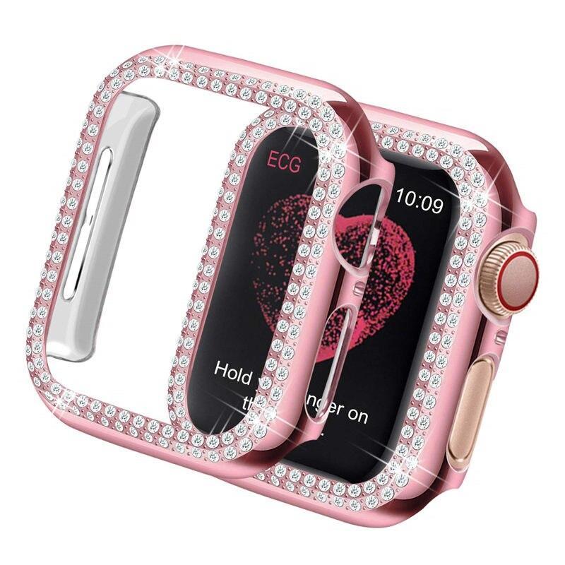 Bumper For Apple watch Case cover Apple watch 5 4 44mm 40mm 42mm 38mm Double Diamond Protector case iWatch 3 2 1 Accessories 40