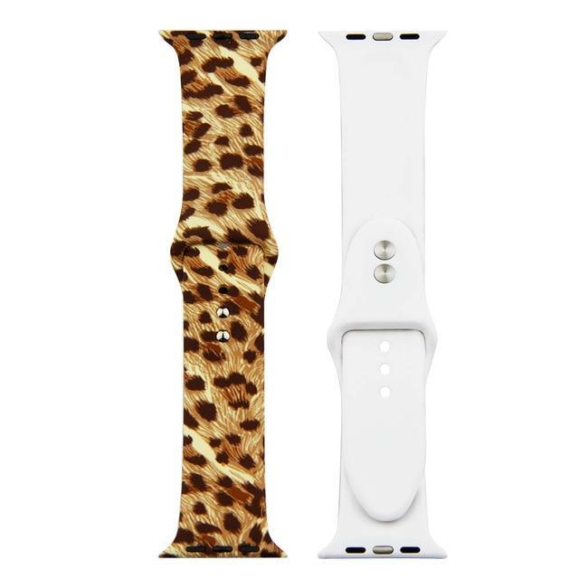 Printed Strap For Apple watch band 44 mm 40mm iWatch band 42mm 38mm Silicone Sport Bracelet strap Apple watch 5 4 3 21 Series 38