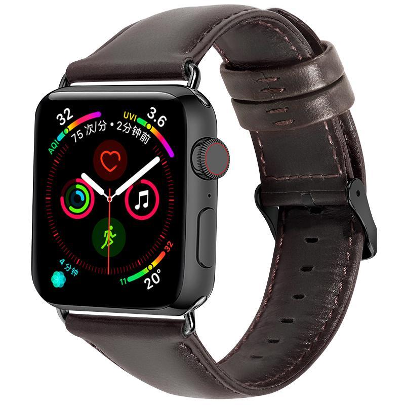 Genuine Leather strap For Apple watch band apple Watch 5 4 44mm 40mm correct iwatch band 3 2 1 42mm 38mm bracelet watchband