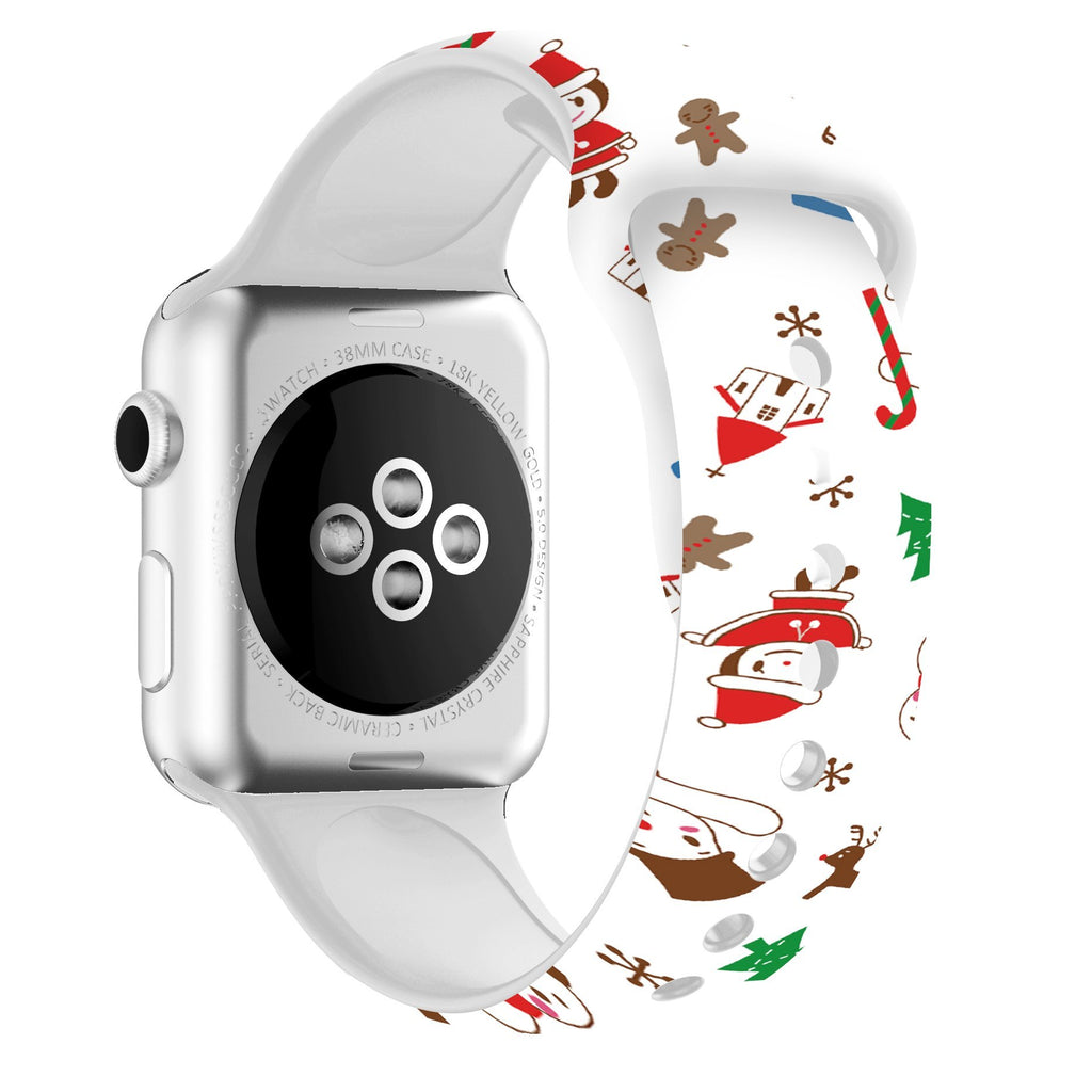 Silicone strap For Apple watch band Apple watch 5 4 3 2 44mm 40mm iwatch band 38mm 42mm Christmas watchband bracelet 44/40/42/38