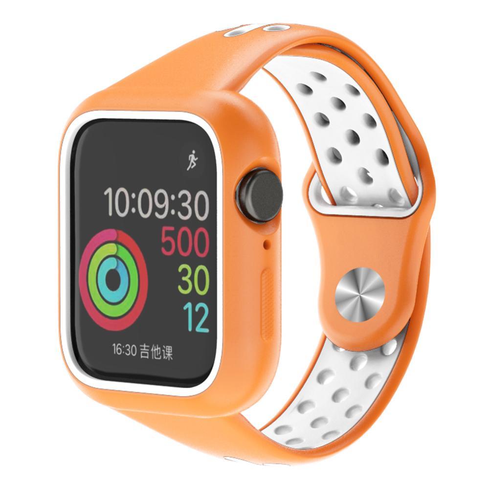 Case+strap for Apple watch 4 band 44mm 40mm iwatch 4 band silicone bracelet protector watch case cover+watchband Accessories