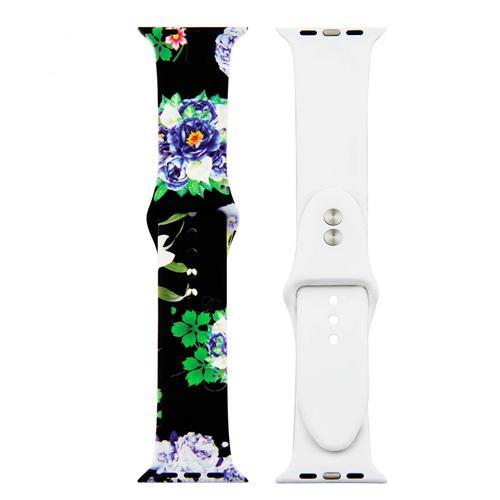 Printed Strap For Apple watch band 44 mm 40mm iWatch band 42mm 38mm Silicone Sport Bracelet strap Apple watch 5 4 3 21 Series 38