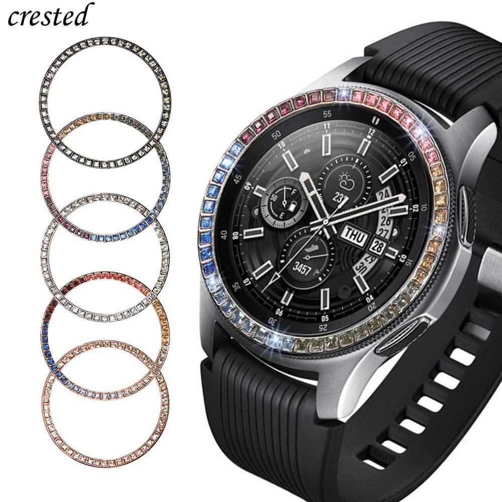Diamond Case For Samsung Galaxy Watch 42mm case ring protector cover Sport fashion Adhesive Metal bumper Accessories 42 colorful