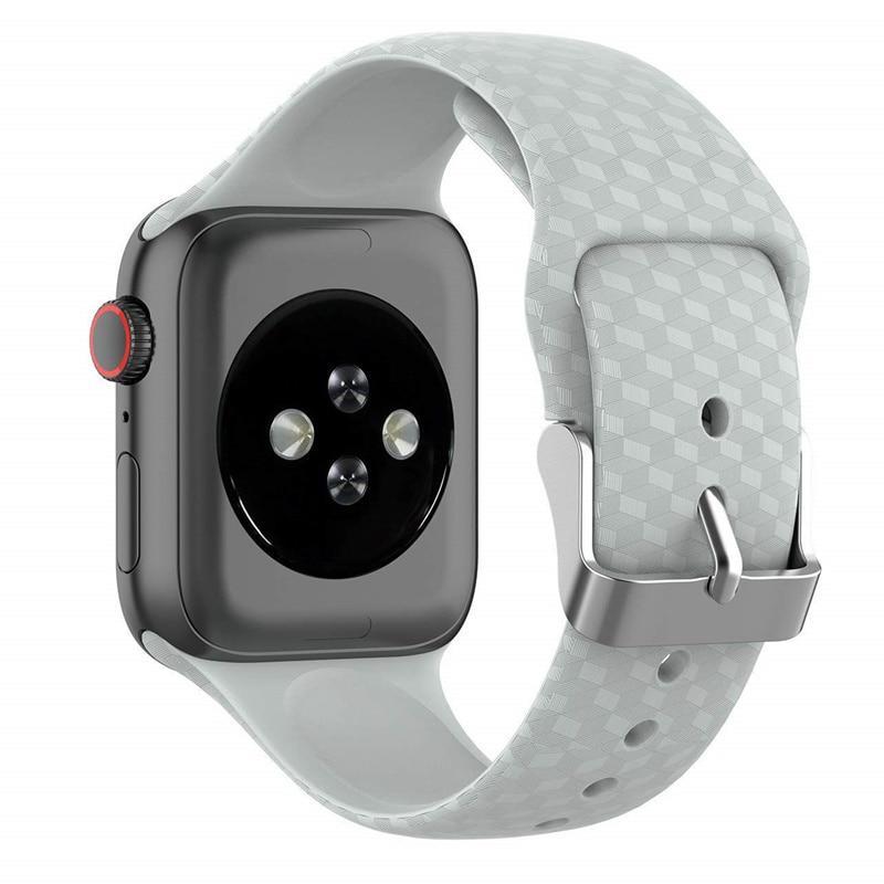 3D Texture Strap For Apple watch  band apple watch 5 4 3 band 44mm 40mm correa iwatch band 38mm 42mm Silicone watchband bracelet