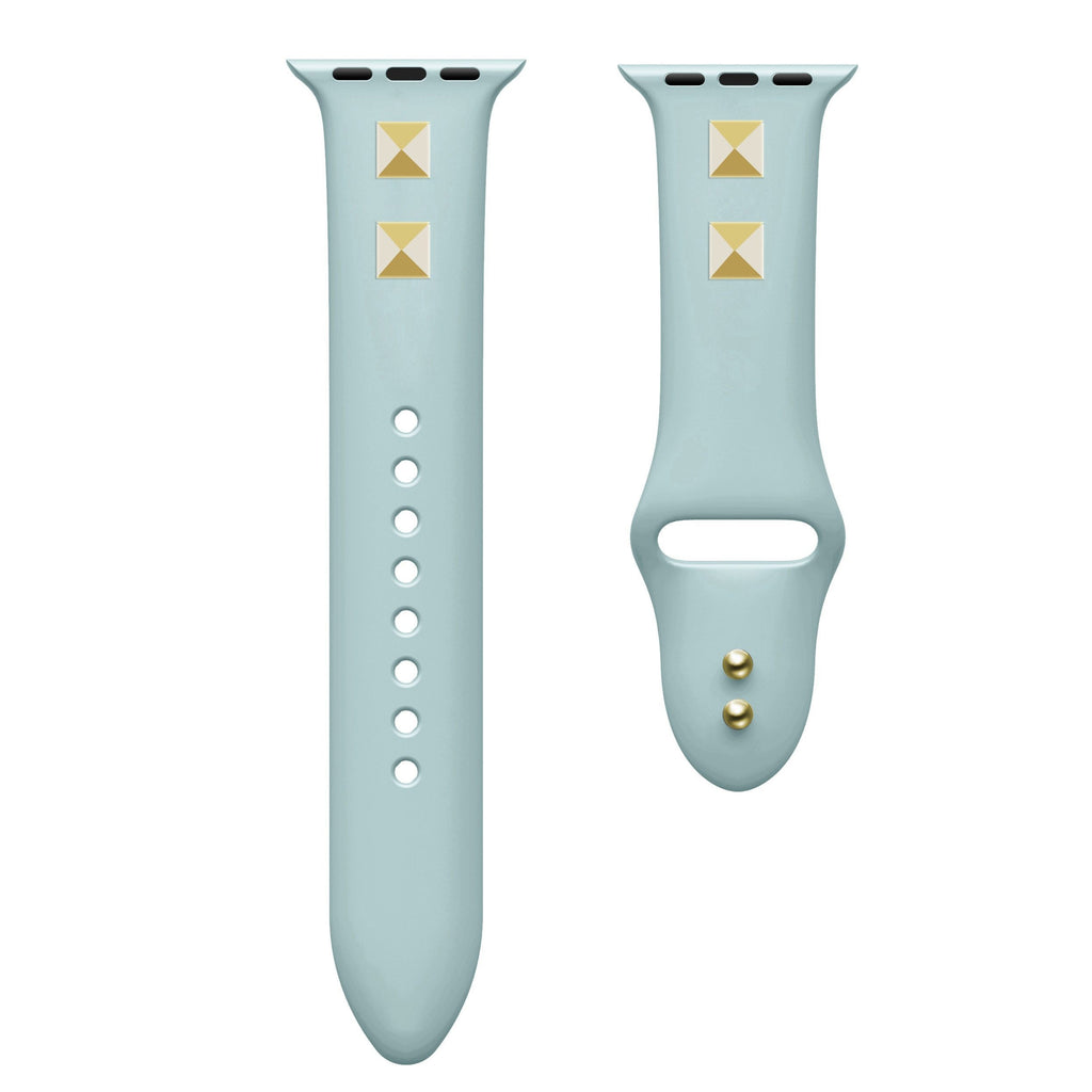 Silicone Strap For apple watch band apple watch 5 4 3 44mm 40mm iwatch band 42mm/38mm correa punk rivet bracelet watchband