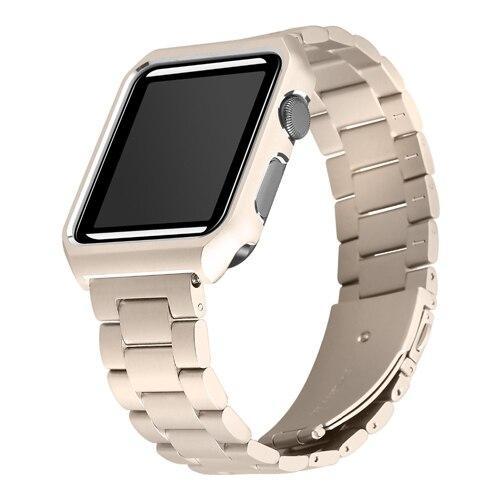 Case+strap for Apple watch band 4 44mm 40mm iWatch 3 band 42mm/38 mm Stainless steel metal bracelet watchband+watch case cover