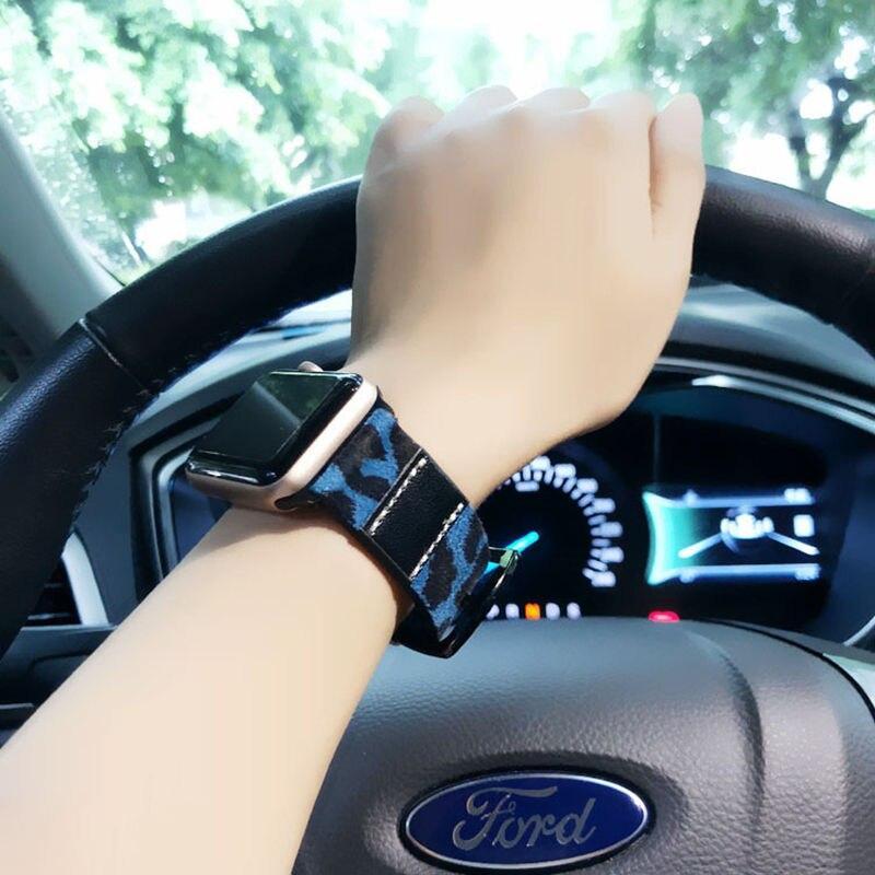 Genuine Leather strap for Apple watch band 44 mm 40mm iwatch band 42mm 38mm Leopard bracelet watchband for Apple watch 4 3 2 1