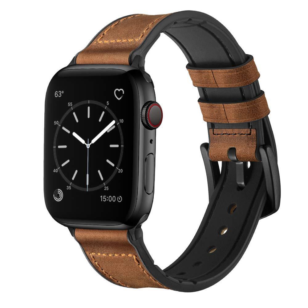 Silicone+Leather strap for Apple watch 5 band 44mm 40mm iWatch band 42mm 38mm Leather watchband bracelet Apple watch 4 3 2 1 44