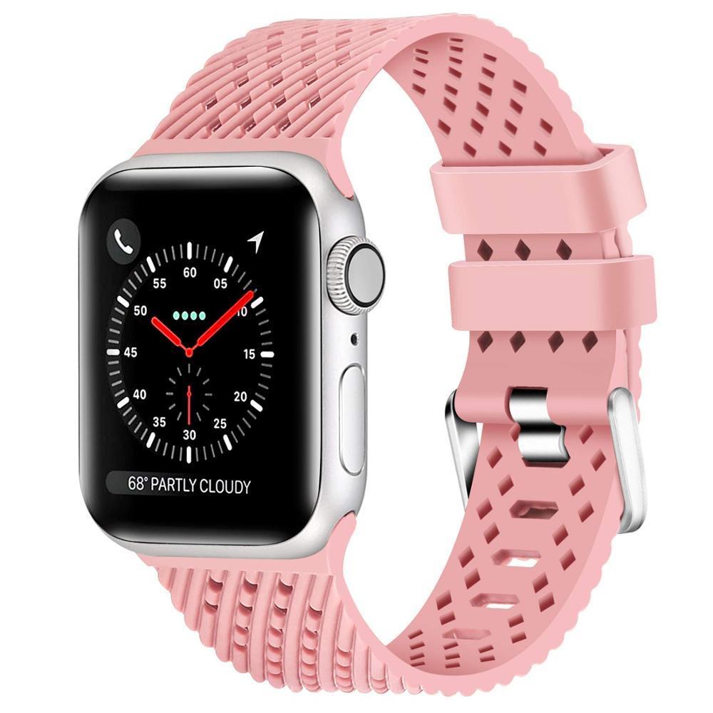 Silicone Strap For Apple watch band apple watch 5 4 3 band 44mm 40mm iwatch band 42mm 38mm correa 3D Texture watchband bracelet