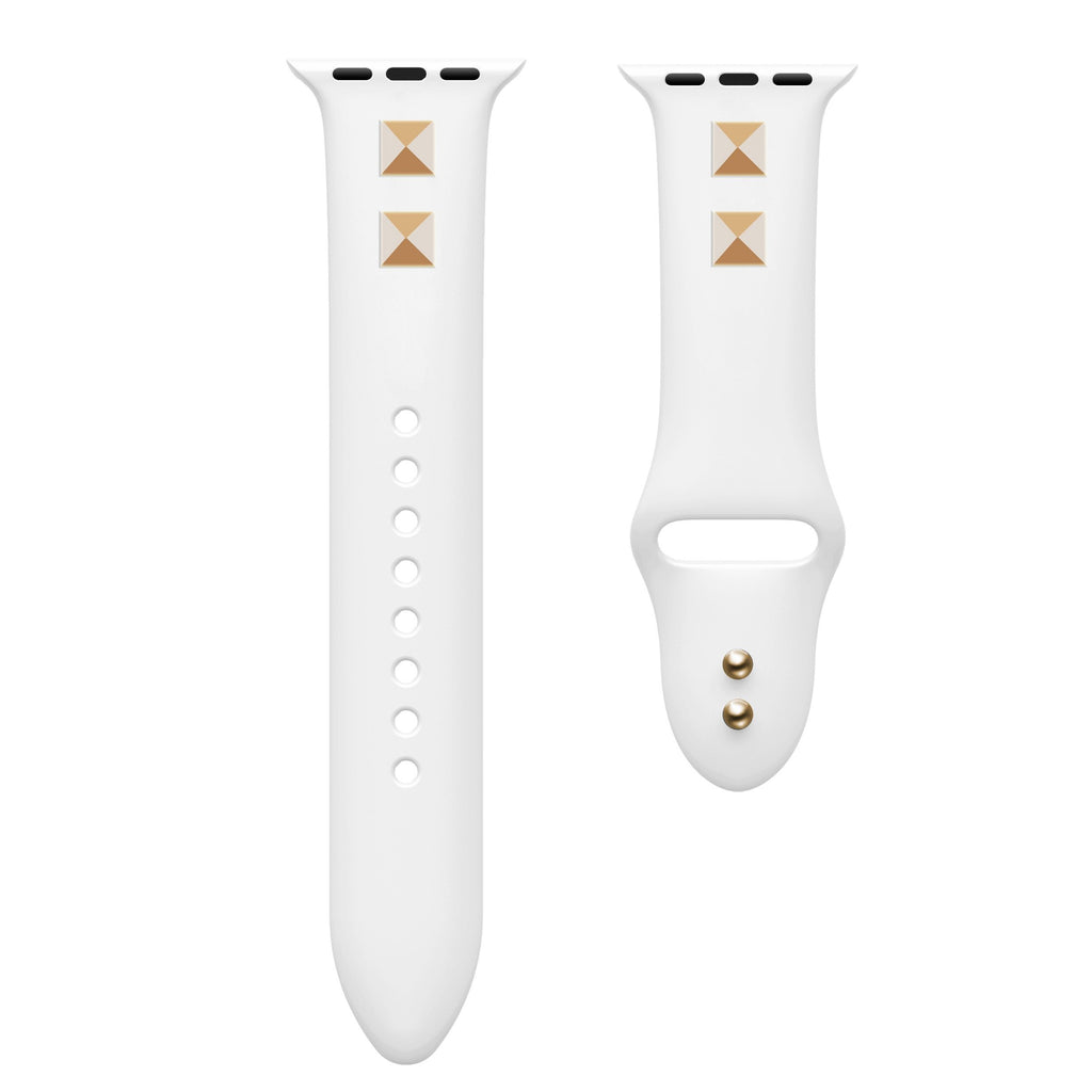 Silicone Strap For apple watch band apple watch 5 4 3 44mm 40mm iwatch band 42mm/38mm correa punk rivet bracelet watchband