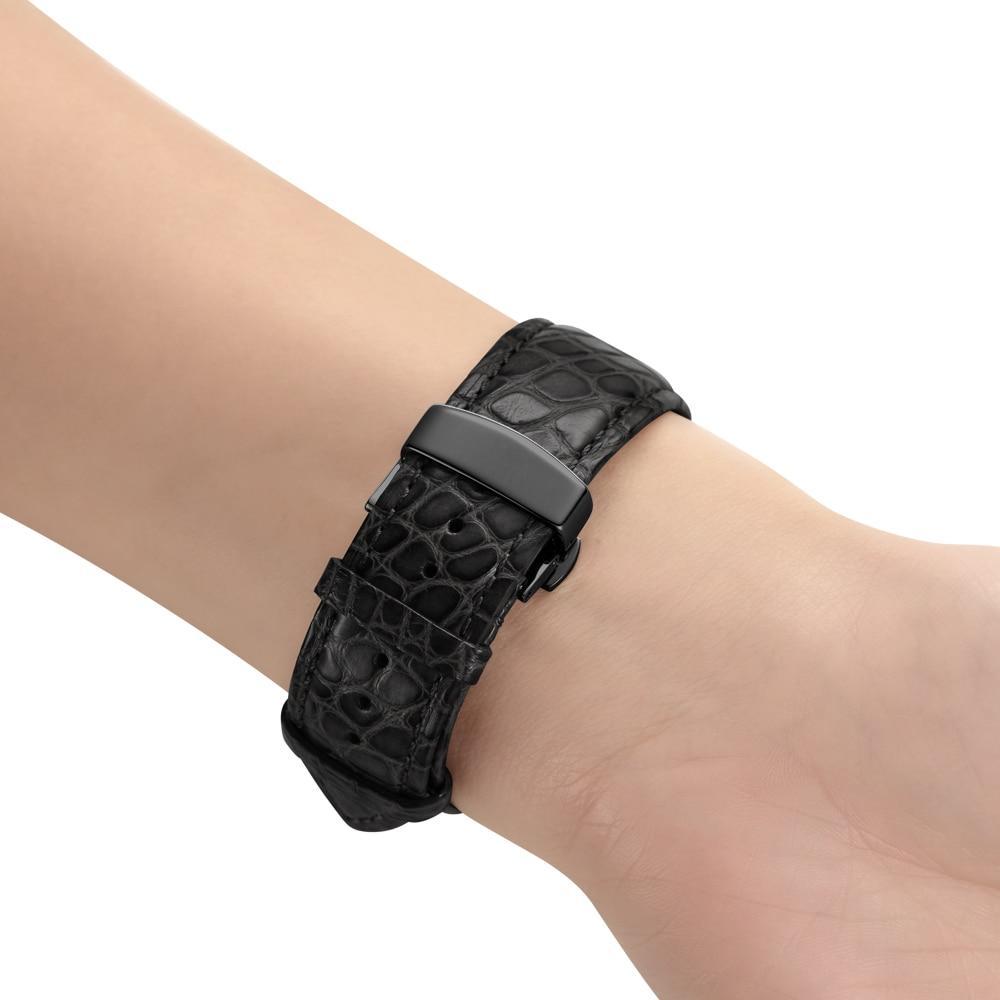 France alligator leather strap for Apple watch 4 band 44mm 40mm iwatch band 42mm 38mm TOP Process bracelet Apple watch 3 21 5 44