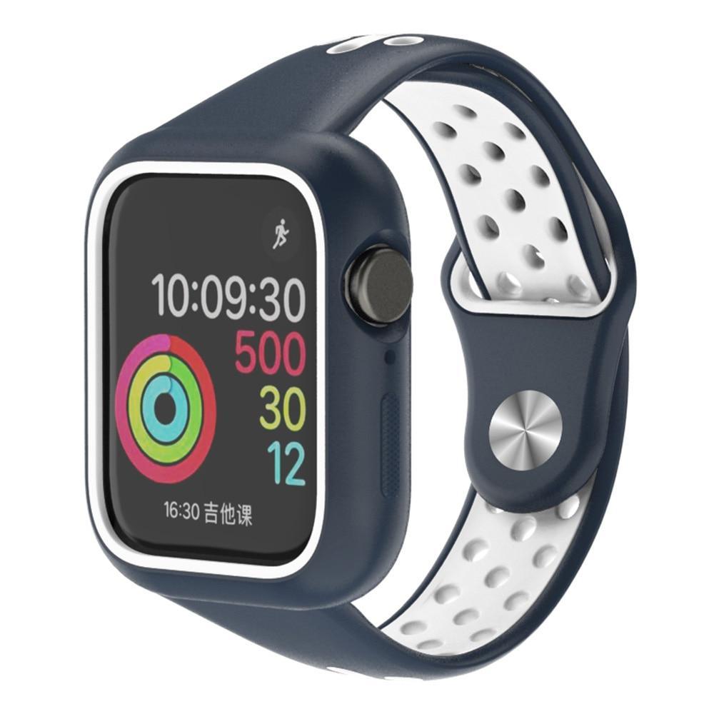 Case+strap for Apple watch 4 band 44mm 40mm iwatch 4 band silicone bracelet protector watch case cover+watchband Accessories
