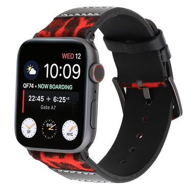 Genuine Leather strap for Apple watch band 44 mm 40mm iwatch band 42mm 38mm Leopard bracelet watchband for Apple watch 4 3 2 1