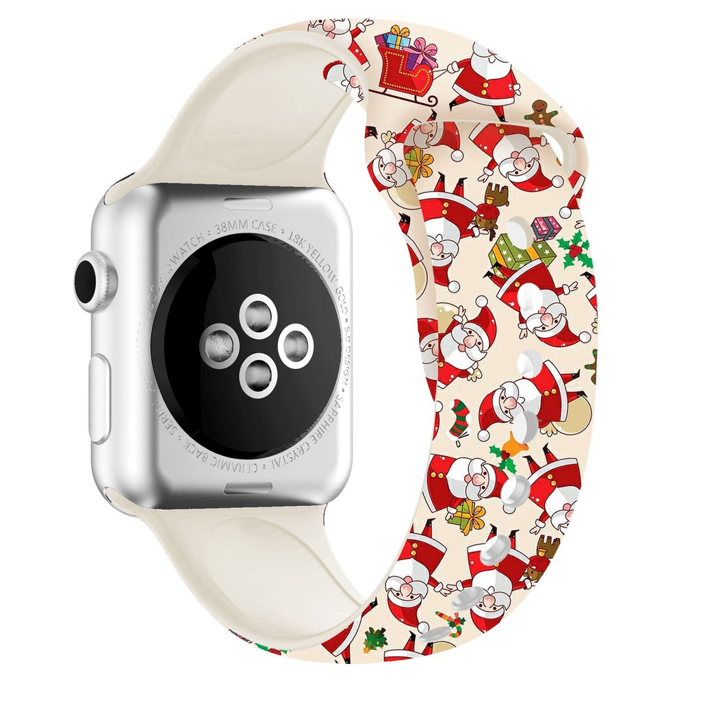 Silicone strap For Apple watch band Apple watch 5 4 3 2 44mm 40mm iwatch band 38mm 42mm Christmas watchband bracelet 44/40/42/38
