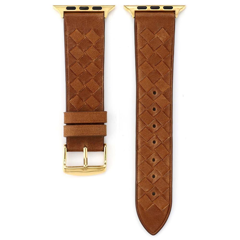 Genuine Leather Woven Strap for Apple Watch 5 apple watch 4 40mm 44mm 38mm 42mm Creative Pink Grid Bracelet Band for iwatch 3 2