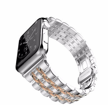 Strap For Apple Watch band 44mm 40mm apple watch 5 4 3 iwatch band 42mm/38mm correa Stainless Steel pulseira Butterfly watchband