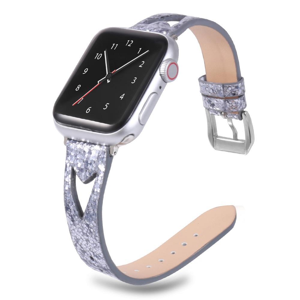Leather Strap For Apple watch band 40mm 44mm iwatch band 38mm 42mm Shining Genuine Leather strap apple watch 4 3 2 1 Accessories