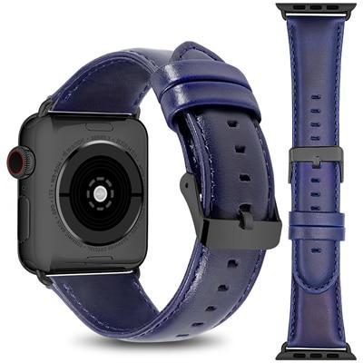 Genuine Leather strap For Apple watch band apple Watch 5 4 44mm 40mm correct iwatch band 3 2 1 42mm 38mm bracelet watchband