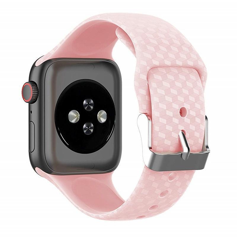 3D Texture Strap For Apple watch  band apple watch 5 4 3 band 44mm 40mm correa iwatch band 38mm 42mm Silicone watchband bracelet