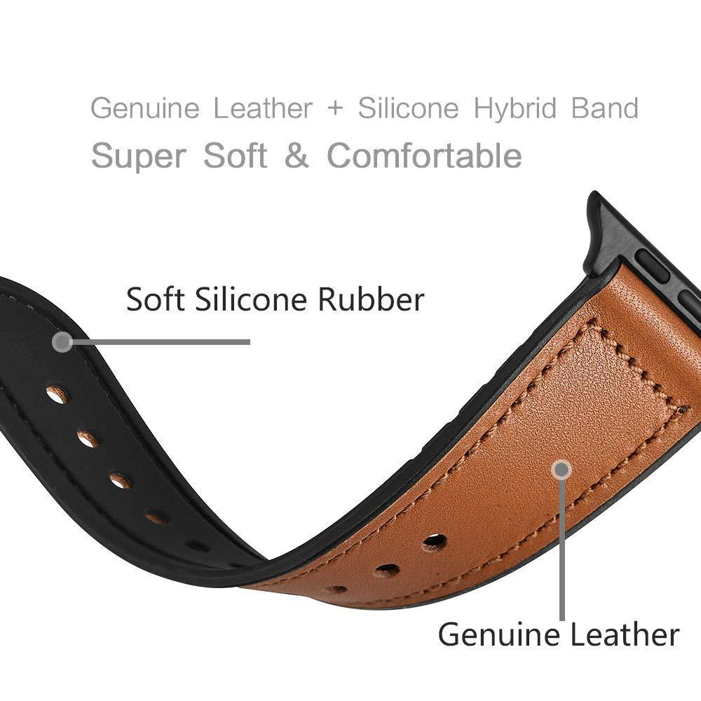 Silicone+Leather strap for Apple watch 5 band 44mm 40mm iWatch band 42mm 38mm Leather watchband bracelet Apple watch 4 3 2 1 44