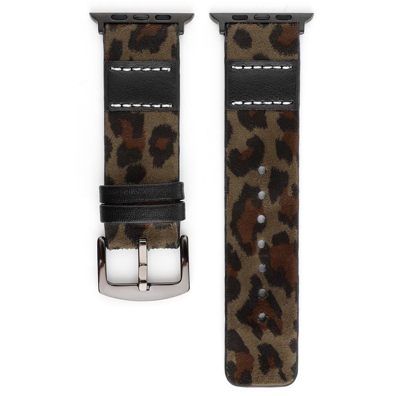 Genuine Leather strap for Apple watch band 44 mm 40mm iwatch band 42mm 38mm Leopard bracelet watchband for Apple watch 4 3 2 1