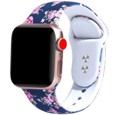Printed Strap For Apple watch band 44 mm 40mm iWatch band 42mm 38mm Silicone Sport Bracelet strap Apple watch 5 4 3 21 Series 38